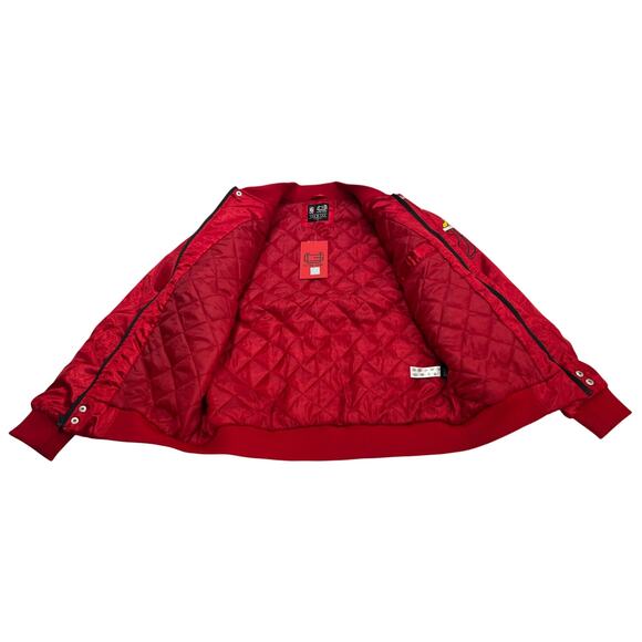 M2-64 ULTRA GAME NWT Miami Heat Varsity Jacket Windbreaker Red Small - Picture 3 of 13